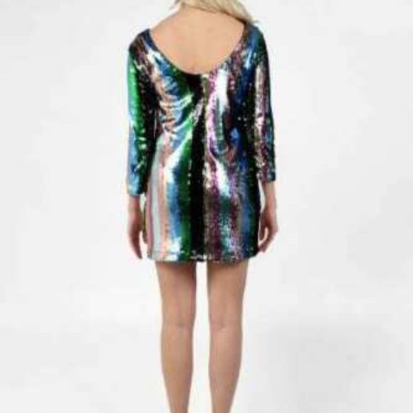Sanctuary Sequined Over the Rainbow PRIDE LBGTQ Fun Party Dress Small NWT - Picture 7 of 16